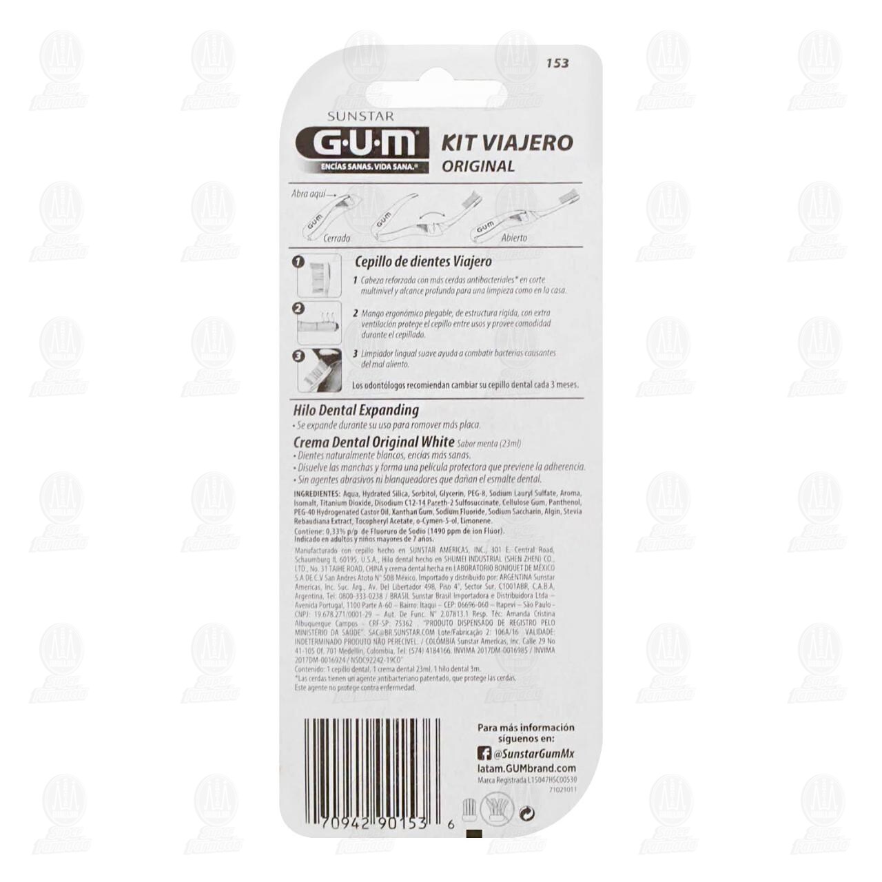 Kit Viajero Gum Original, 3 pzas. image number 1