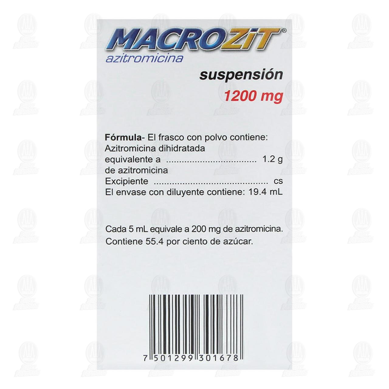 Macrozit 1200 mg, Suspensi&oacute;n 30 ml. image number 2