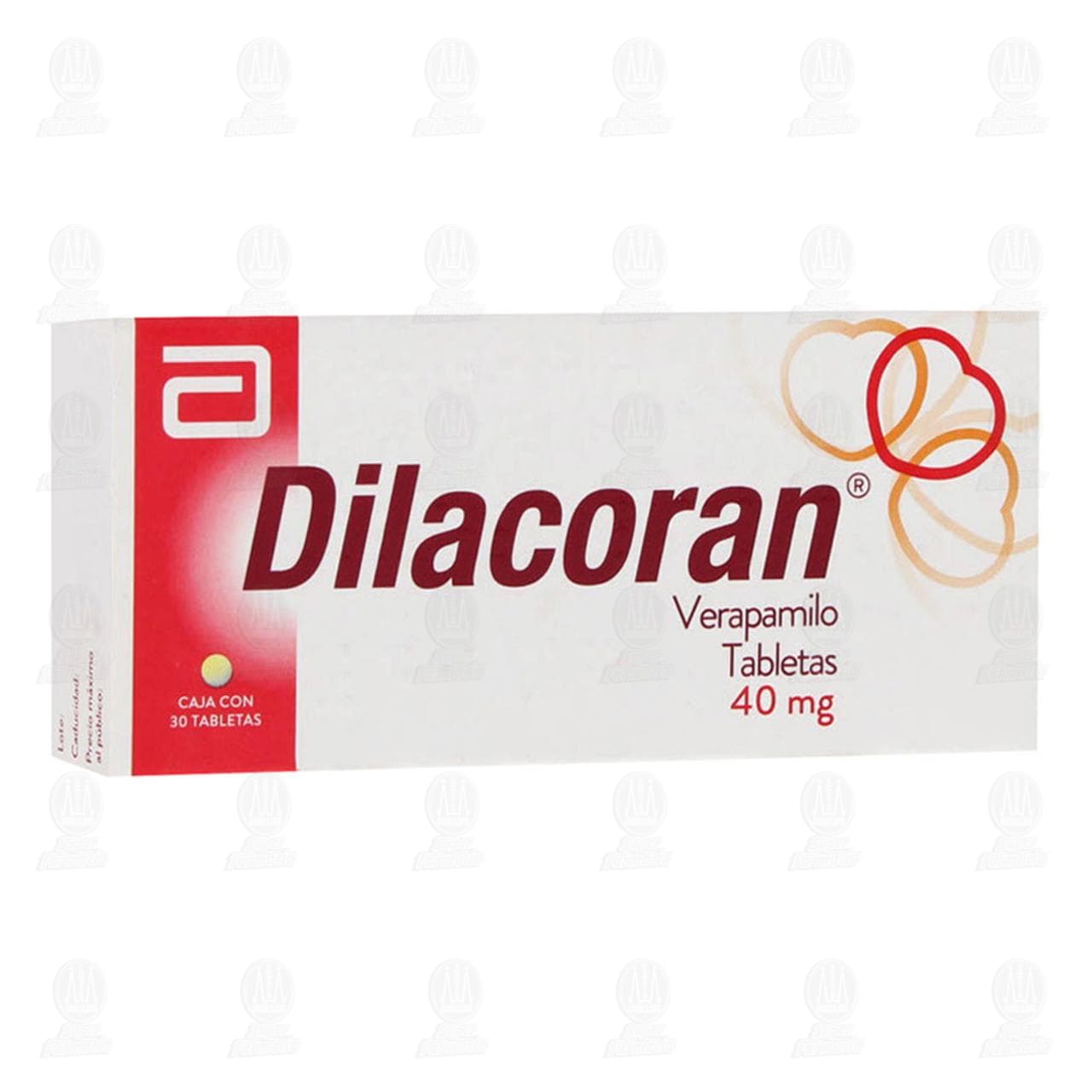 Imagen para Dilacoran 40mg 30 Tabletas Verapamilo Tabletas