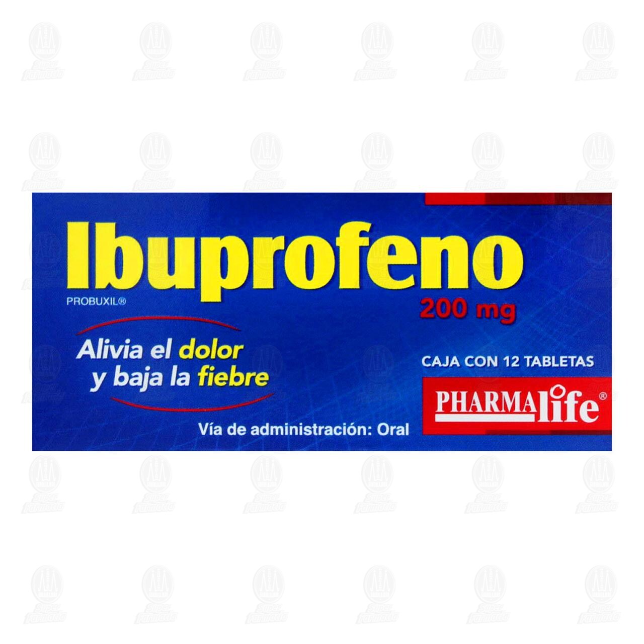 Ibuprofeno 200 mg, 12 Tabletas Pharmalife. image number 1