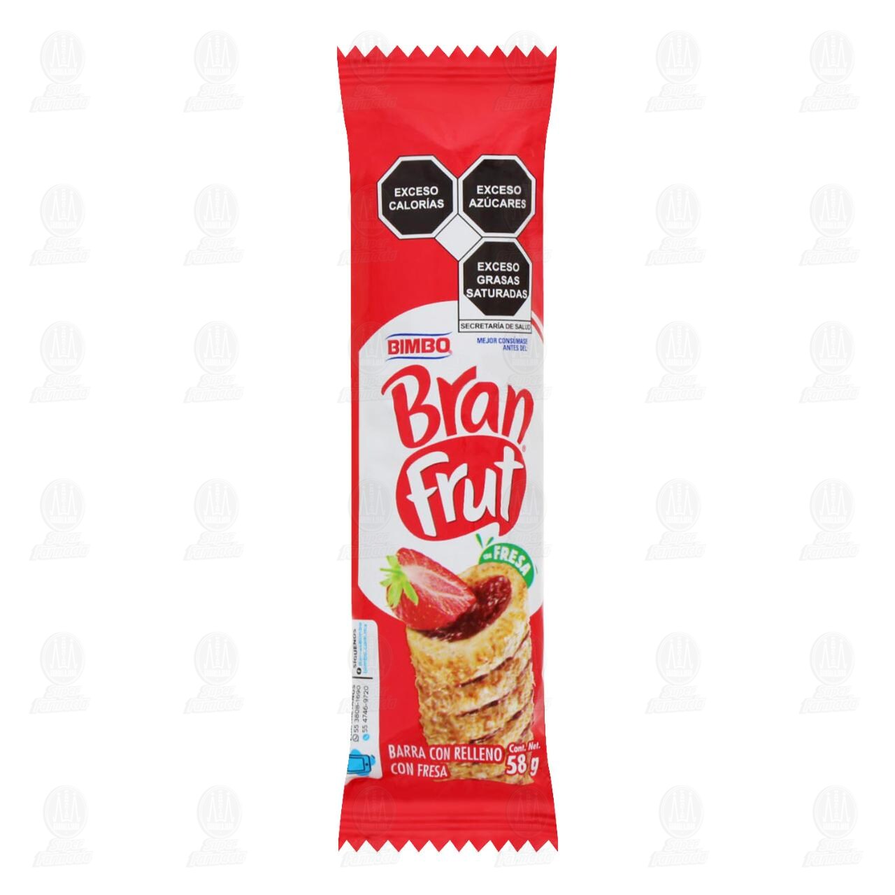 Barra Bran Frut con Fresa, 58 gr.