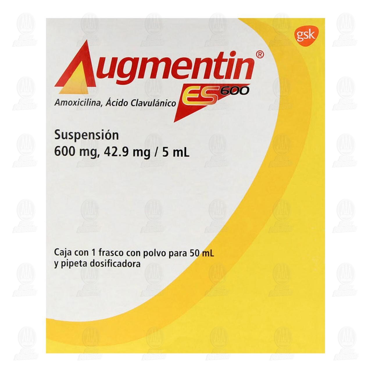 Augmentin ES 600mg/42.9/5ml Suspensi&oacute;n, 50 ml. image number 1