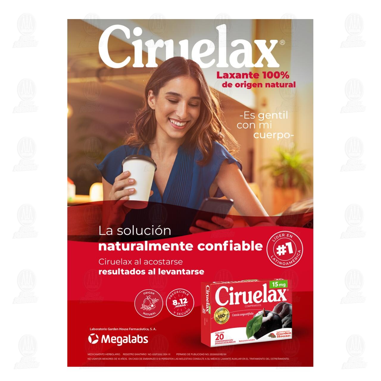 Ciruelax 15 mg, 20 Comprimidos. image number 3