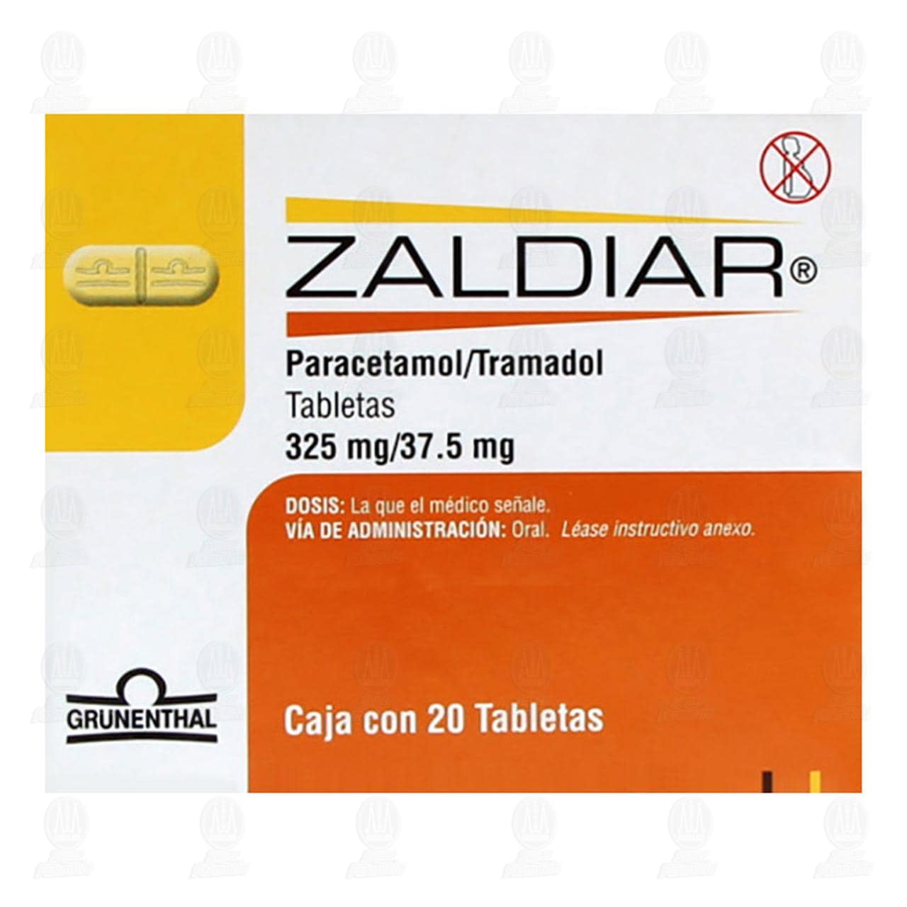 Zaldiar 325mg/37.5mg, 20 Tabletas. image number 1