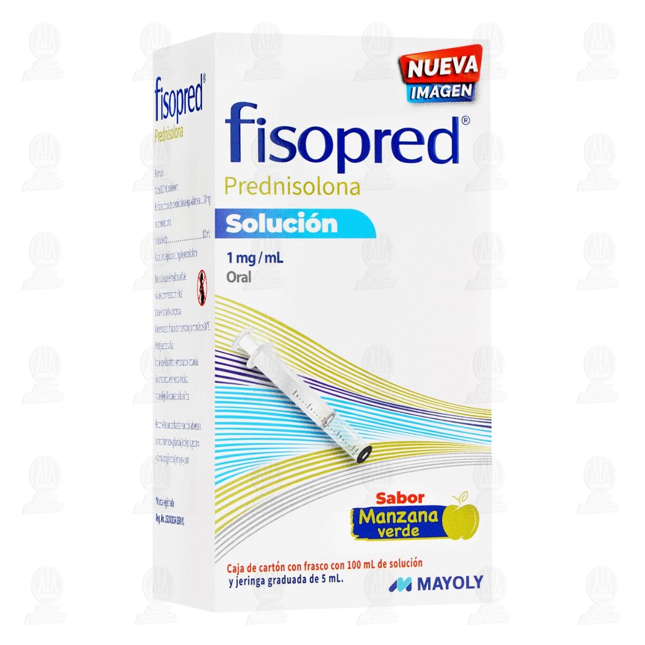 Fisopred 1mg/ml Soluci&oacute;n Sabor Manzana Verde, 100 ml. image number 0