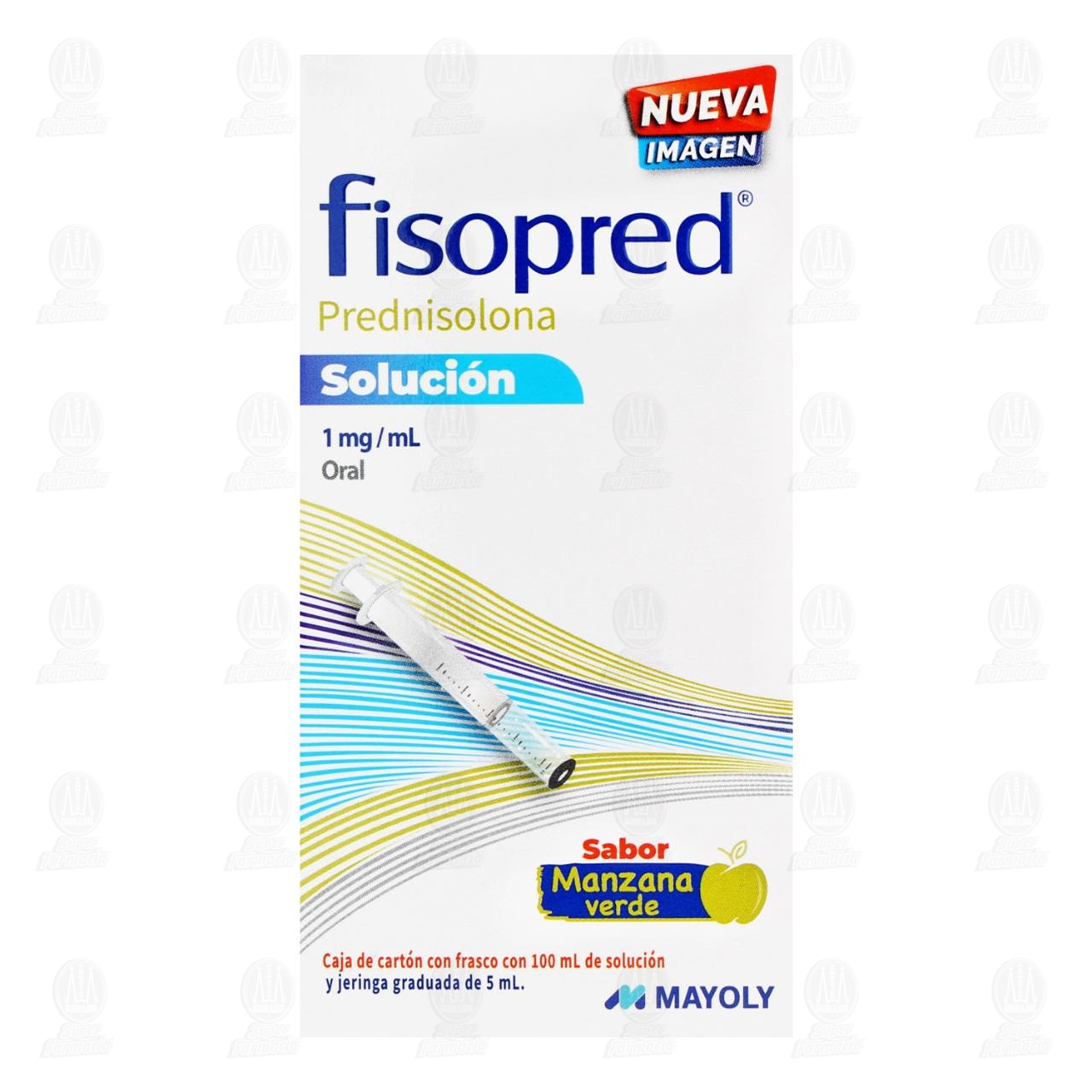 Fisopred 1mg/ml Soluci&oacute;n Sabor Manzana Verde, 100 ml. image number 1