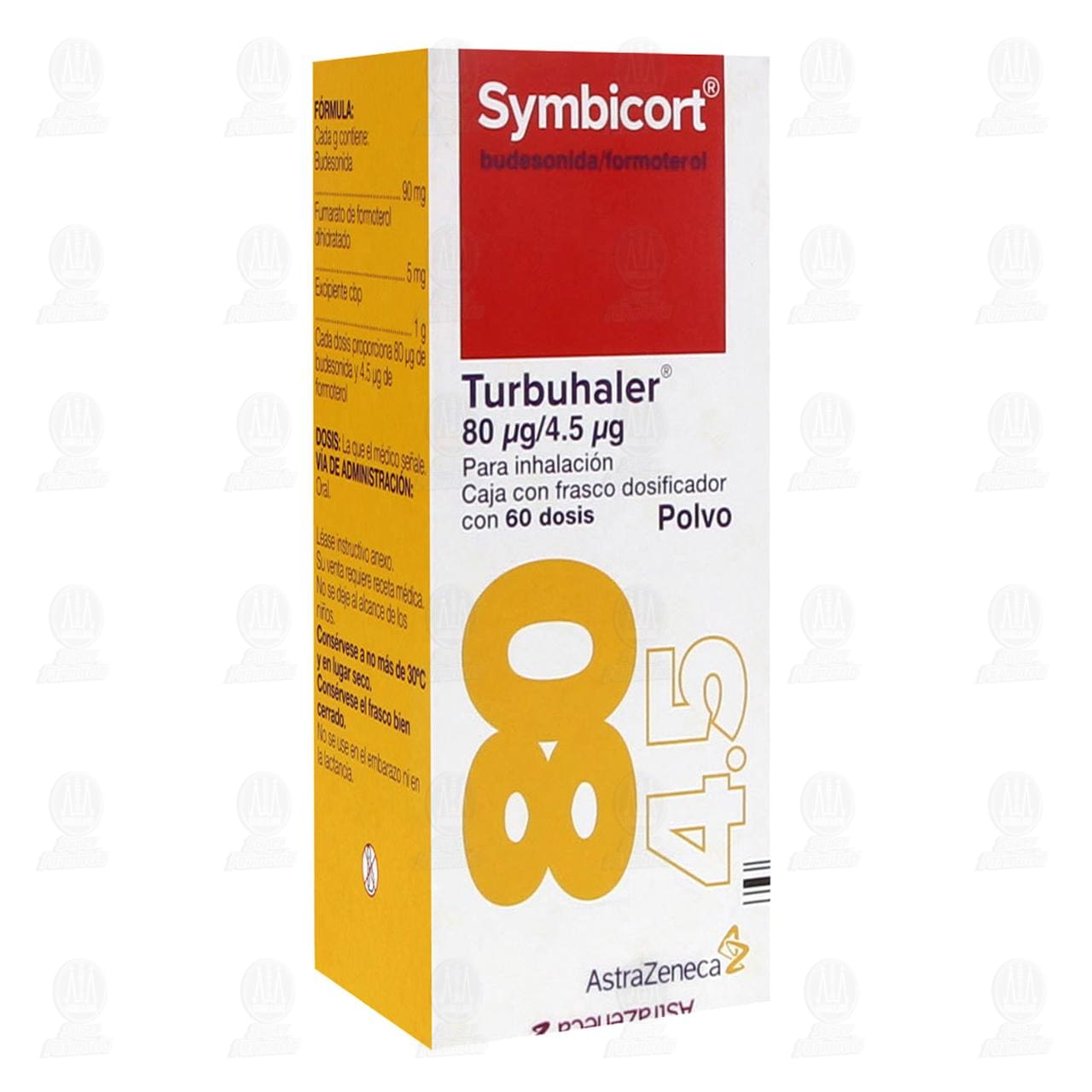 Symbicort Turbuhaler Polvo 80mcg/4.5mcg, 60 Dosis. image number 0