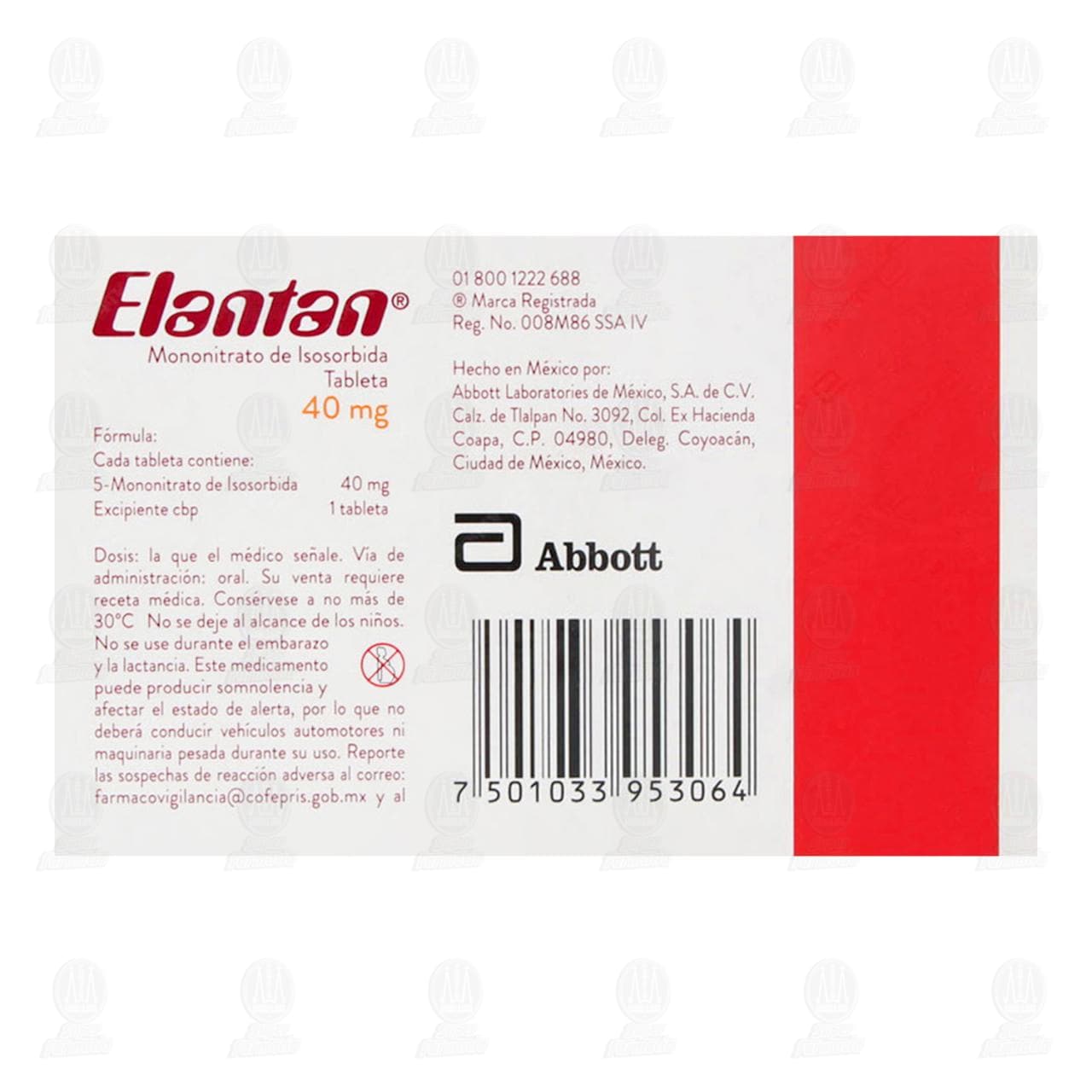 Elantan 40 mg, 30 Tabletas. image number 2
