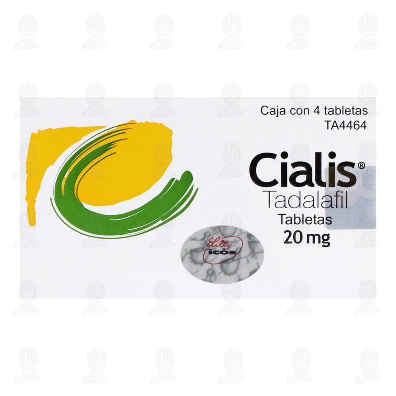 Cialis 20 mg, 4 Tabletas. image number 1