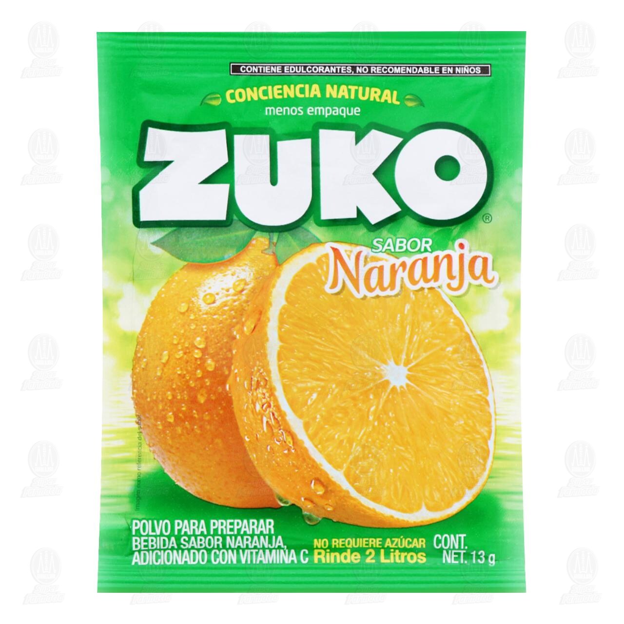 Bebida en Polvo Zuko Sabor Naranja, 13 gr. image number 0