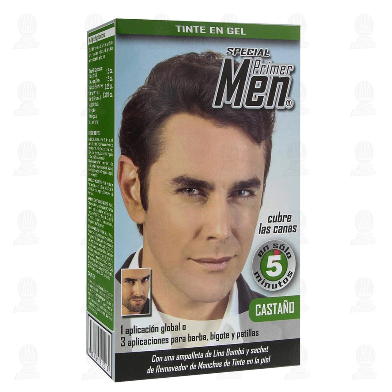 Imagen para Tinte en gel Loquay Special Primer Men color castaño para hombre, cubre las canas en sólo 5 minutos, contiene ampolleta de lino bambú y sachet de removedor de manchas de tinte en la piel. Contiene 8 p