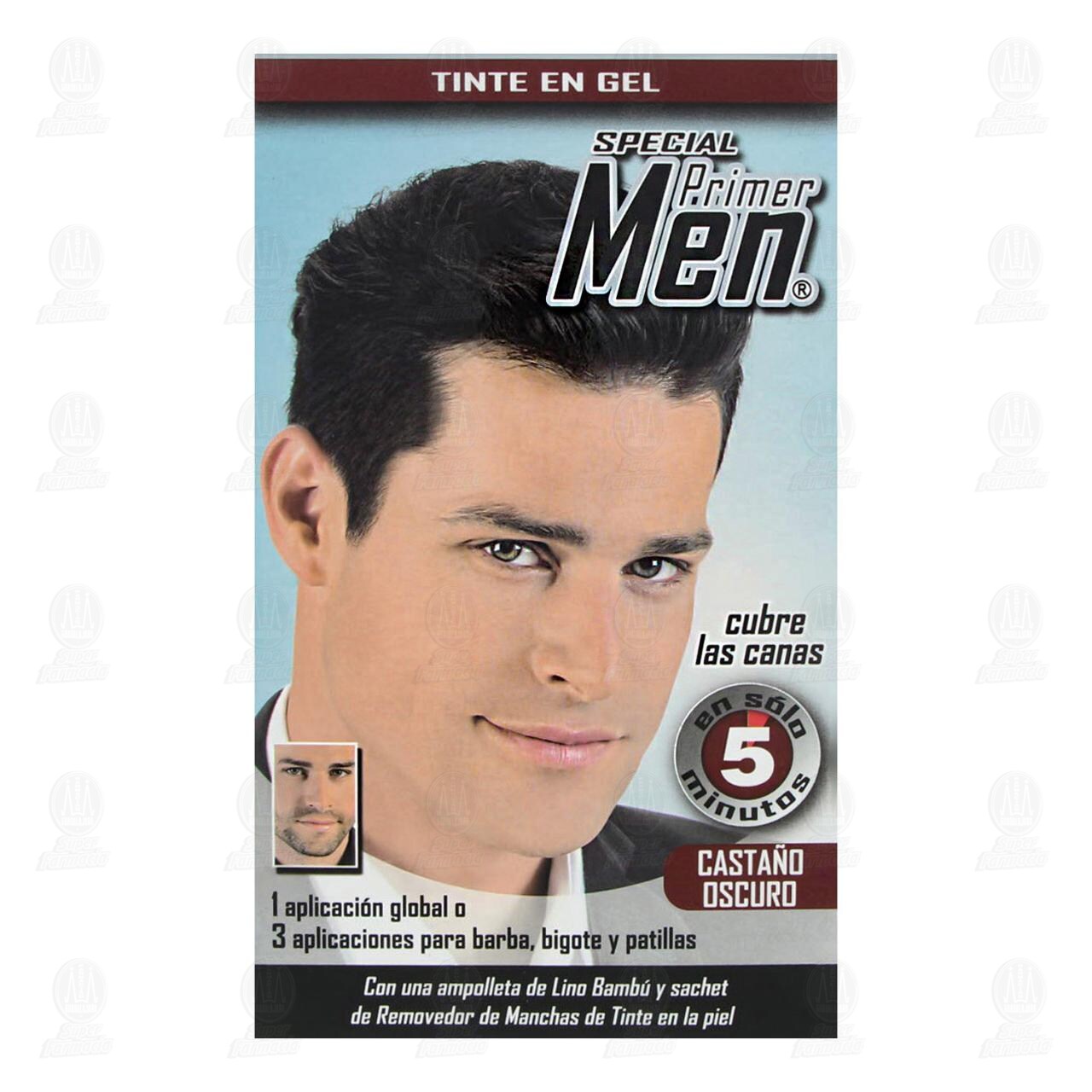 Tinte en Gel Special Primer Men Color Casta&ntilde;o Oscuro con Lino Bamb&uacute;, 1 pz. image number 1