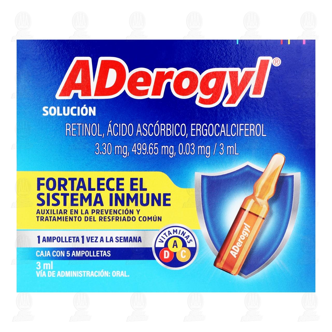 Aderogyl ampolletas + efervecente : : Salud y Cuidado