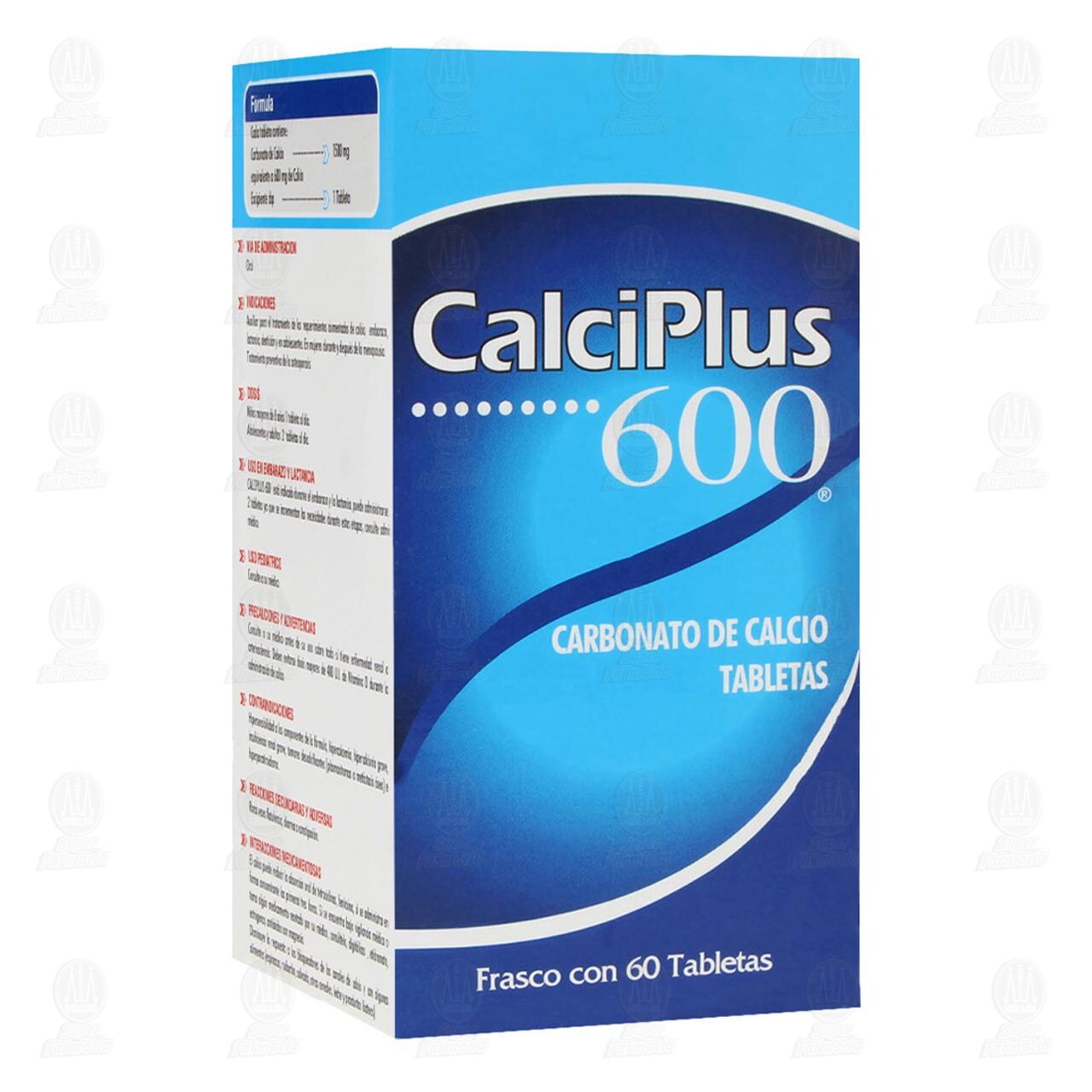 Calciplus 600, 60 Tabletas. image number 0