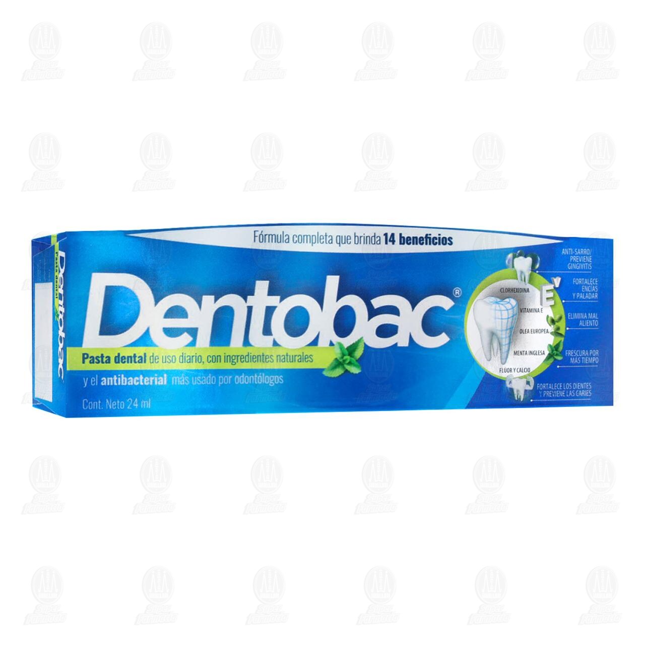 Pasta Dental Dentobac, 24 ml. de DENTOBAC | Farmacias Guadalajara