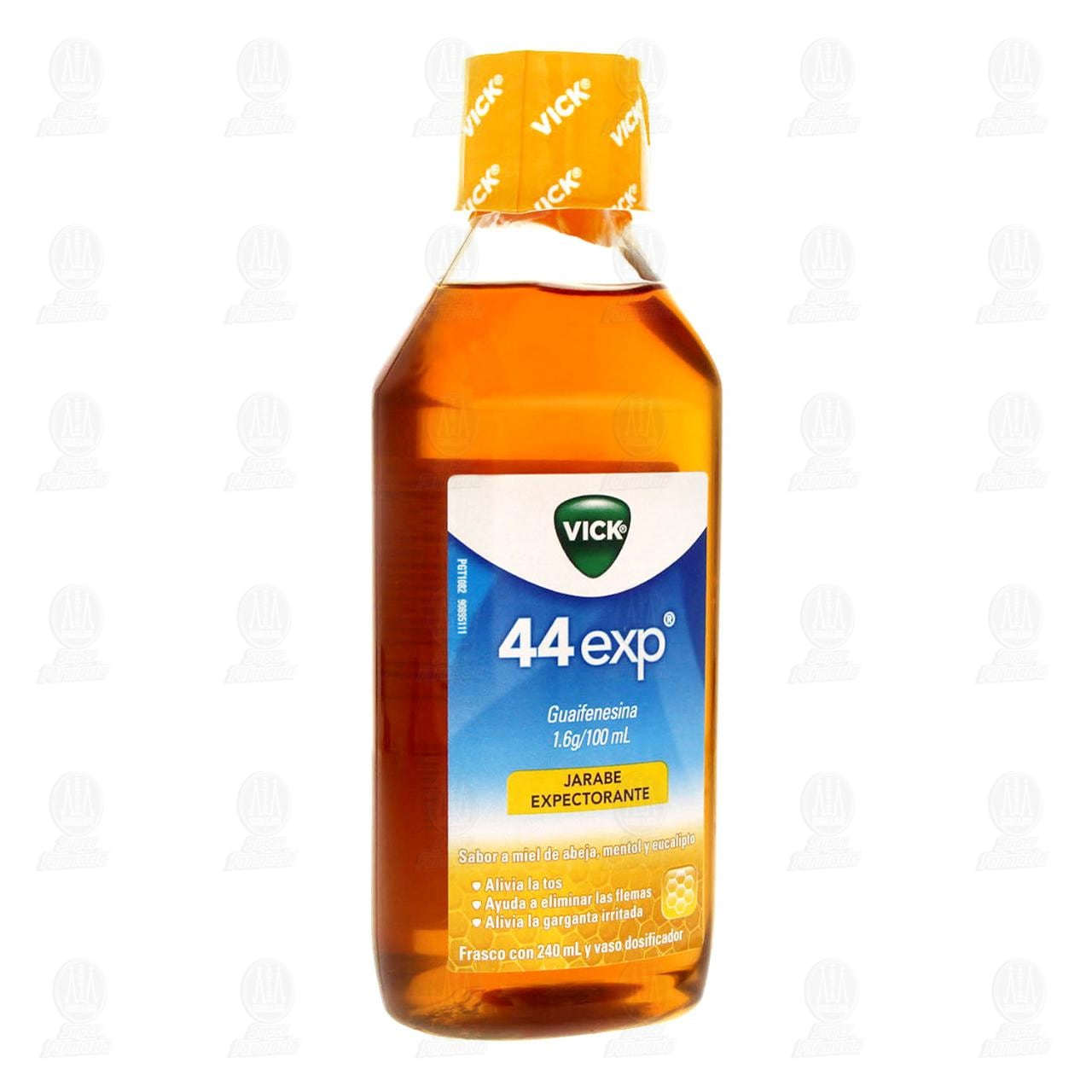 Vick 44 Jarabe Exp Sabor a Miel de Abeja, Mentol y Eucalipto, 240 ml.
