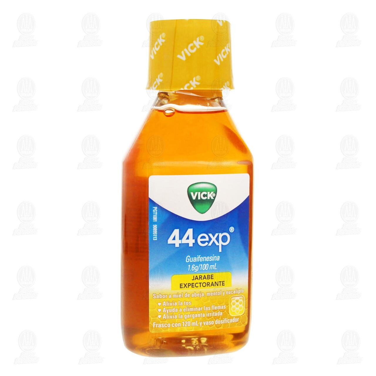 Vick 44 Jarabe Exp Sabor a Miel de Abeja, Mentol y Eucalipto, 120 ml.