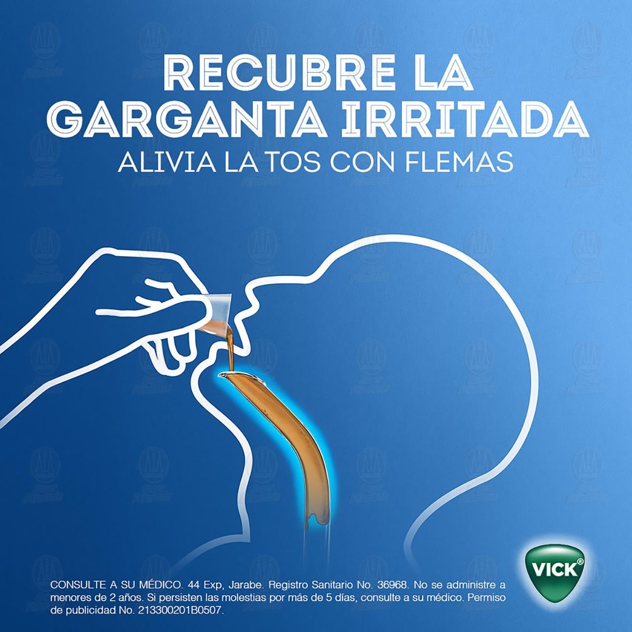Vick 44 Jarabe Exp Sabor a Miel de Abeja, Mentol y Eucalipto, 120 ml. image number 4