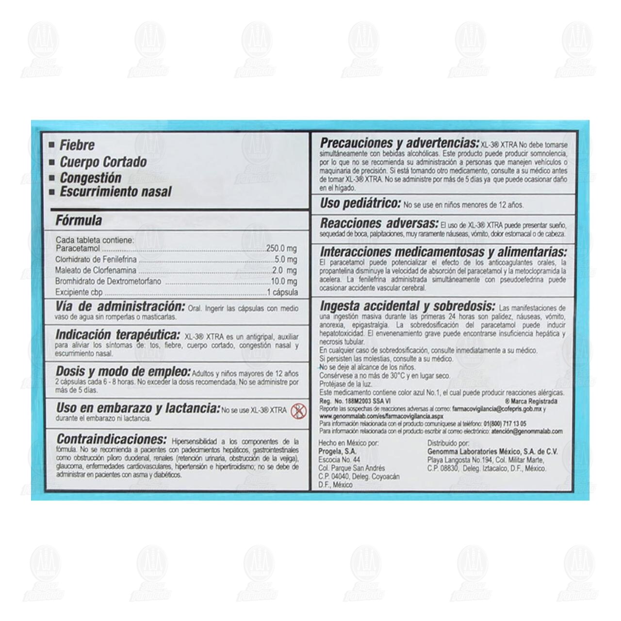 Xl-3 Xtra Gripe y Tos, 12 Cápsulas. image number 2