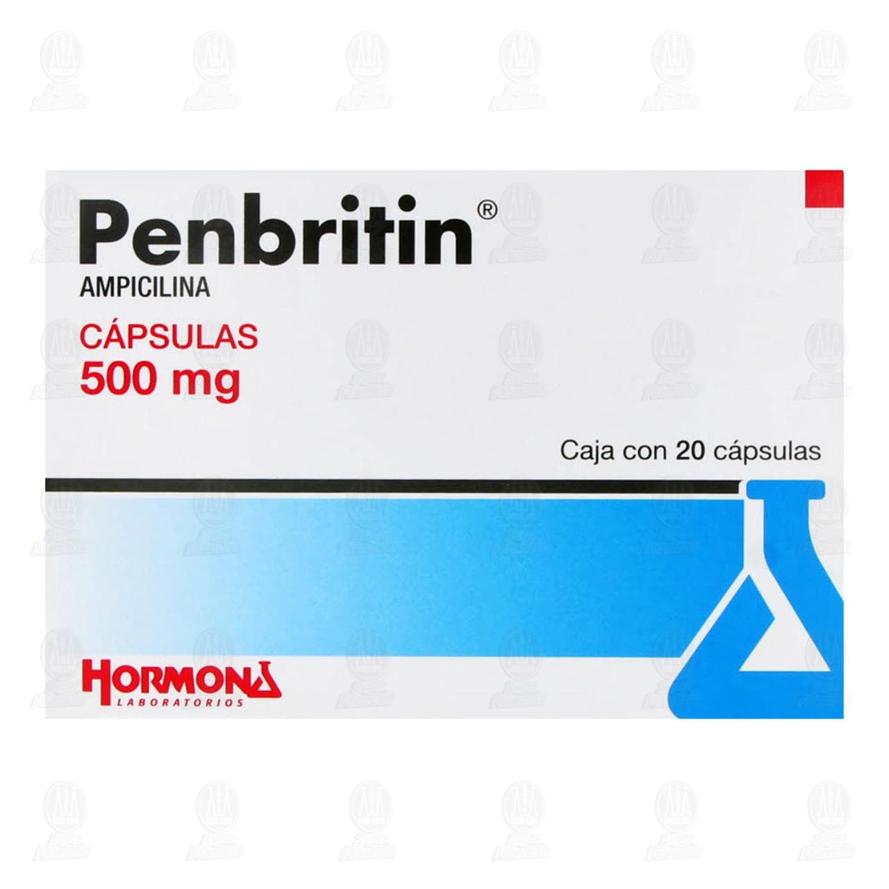 Penbritin 500 mg, 20 C&aacute;psulas. image number 1