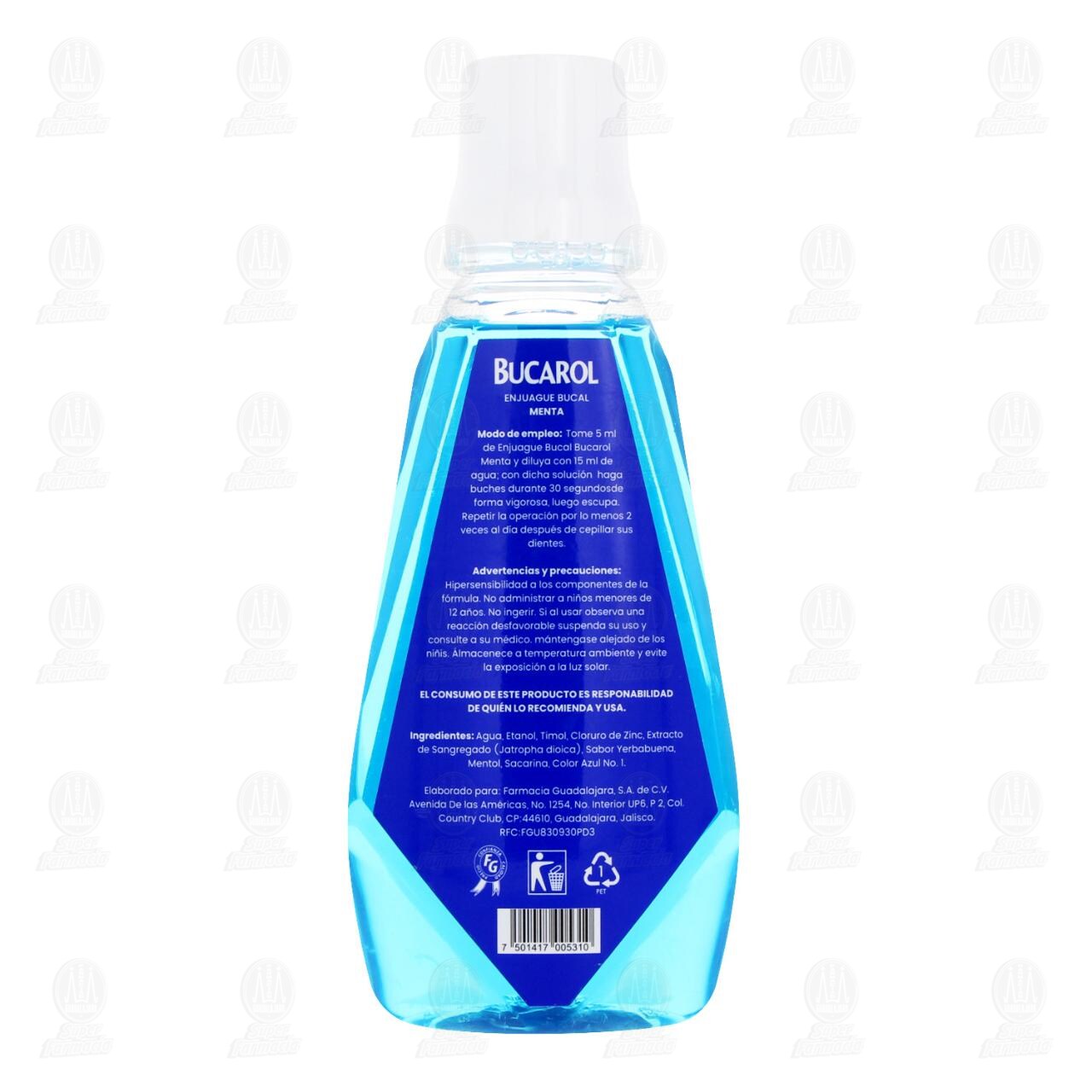 Enjuague Bucal Bucarol Concentrado Menta, 250 ml. image number 2