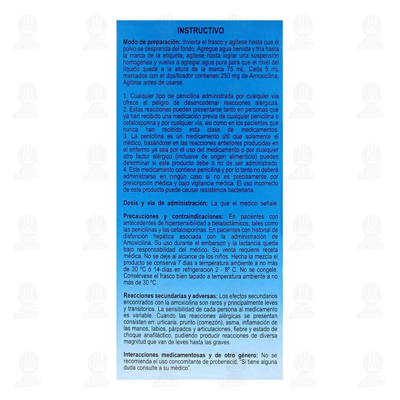 Penamox Suspensi&oacute;n Pedi&aacute;trica, 250mg/5ml. image number 3