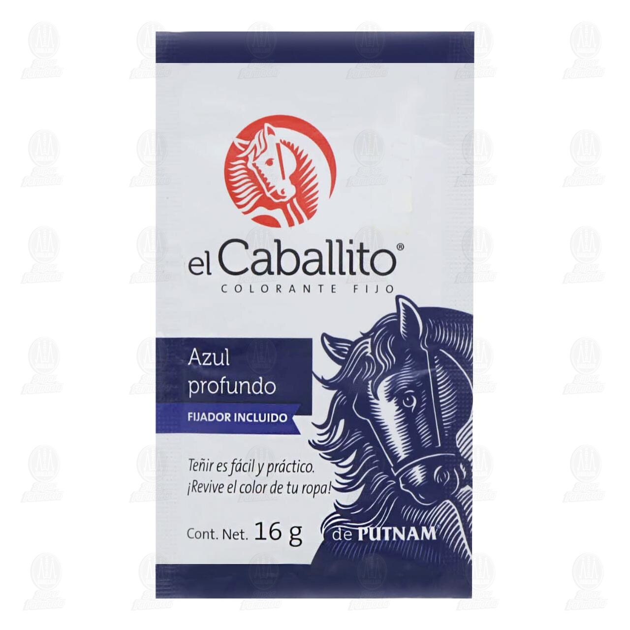 Colorante para Tela El Caballito Azul Profundo, 16 gr.
