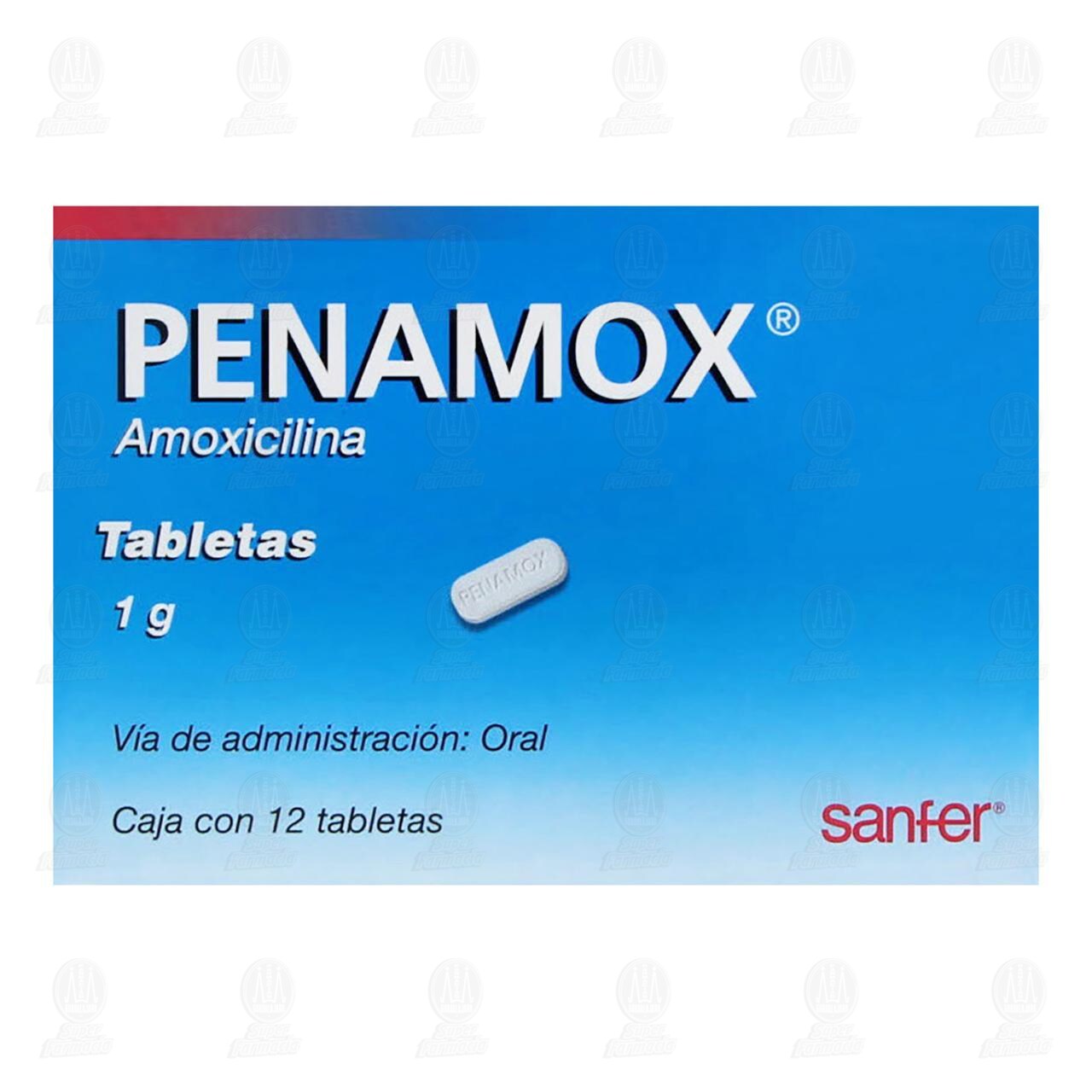 Penamox 1 gr, 12 Tabletas. image number 1