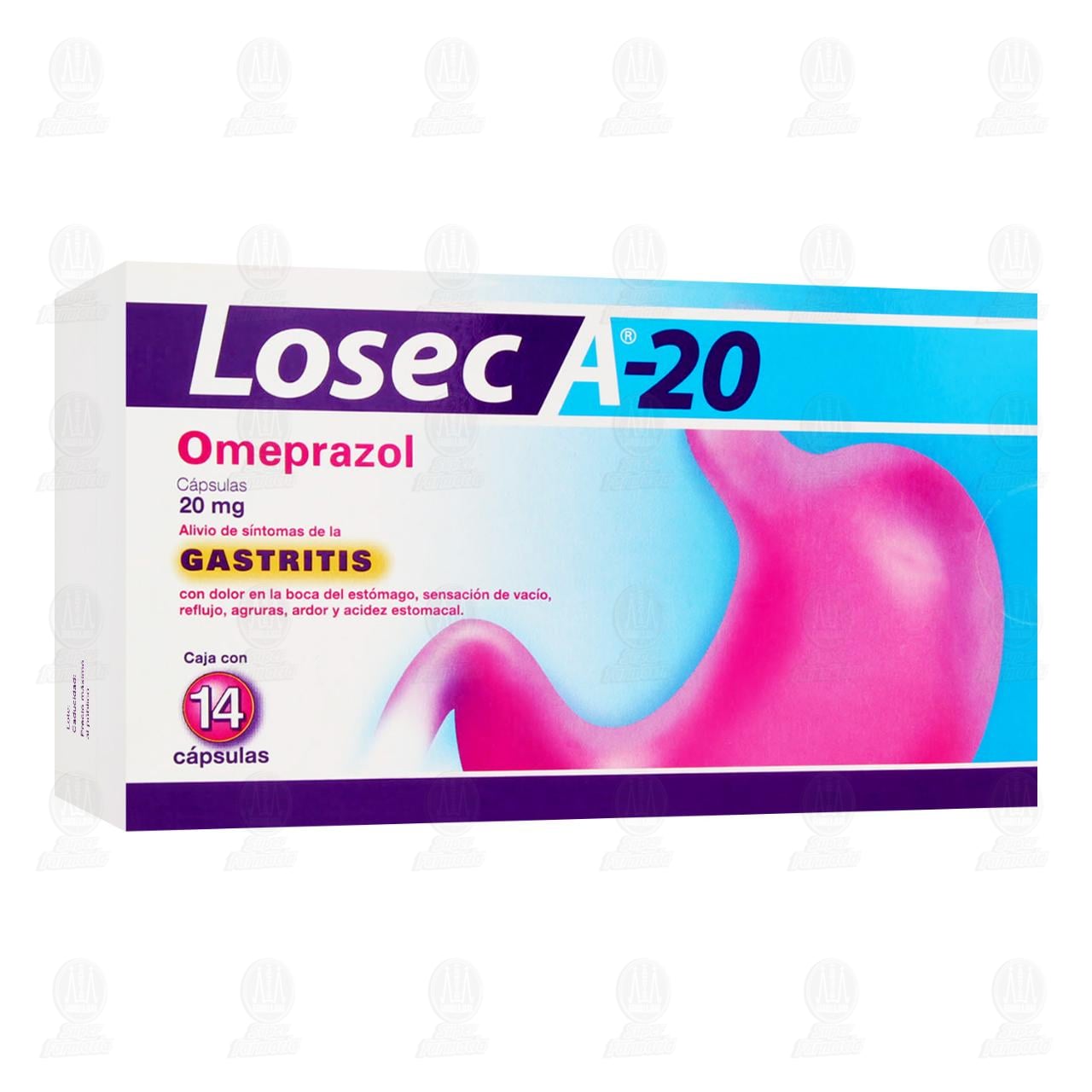Imagen para Losec A-20 Omeprazol 20mg en Cápsulas, 14 pzas.