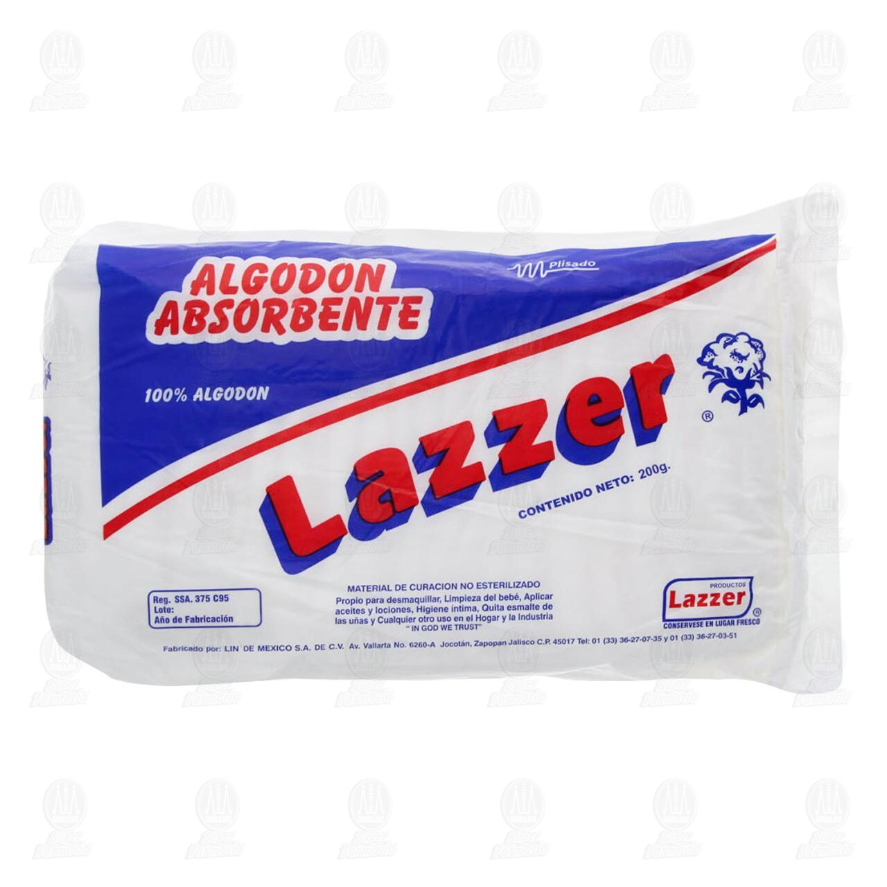 Algodón Lazzer Plisado, 200 gr. image number 0