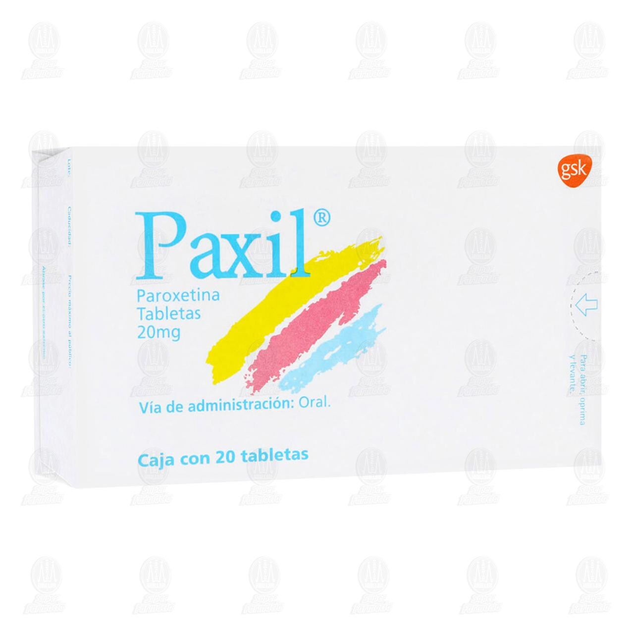 Paxil 20mg 20 Tabletas