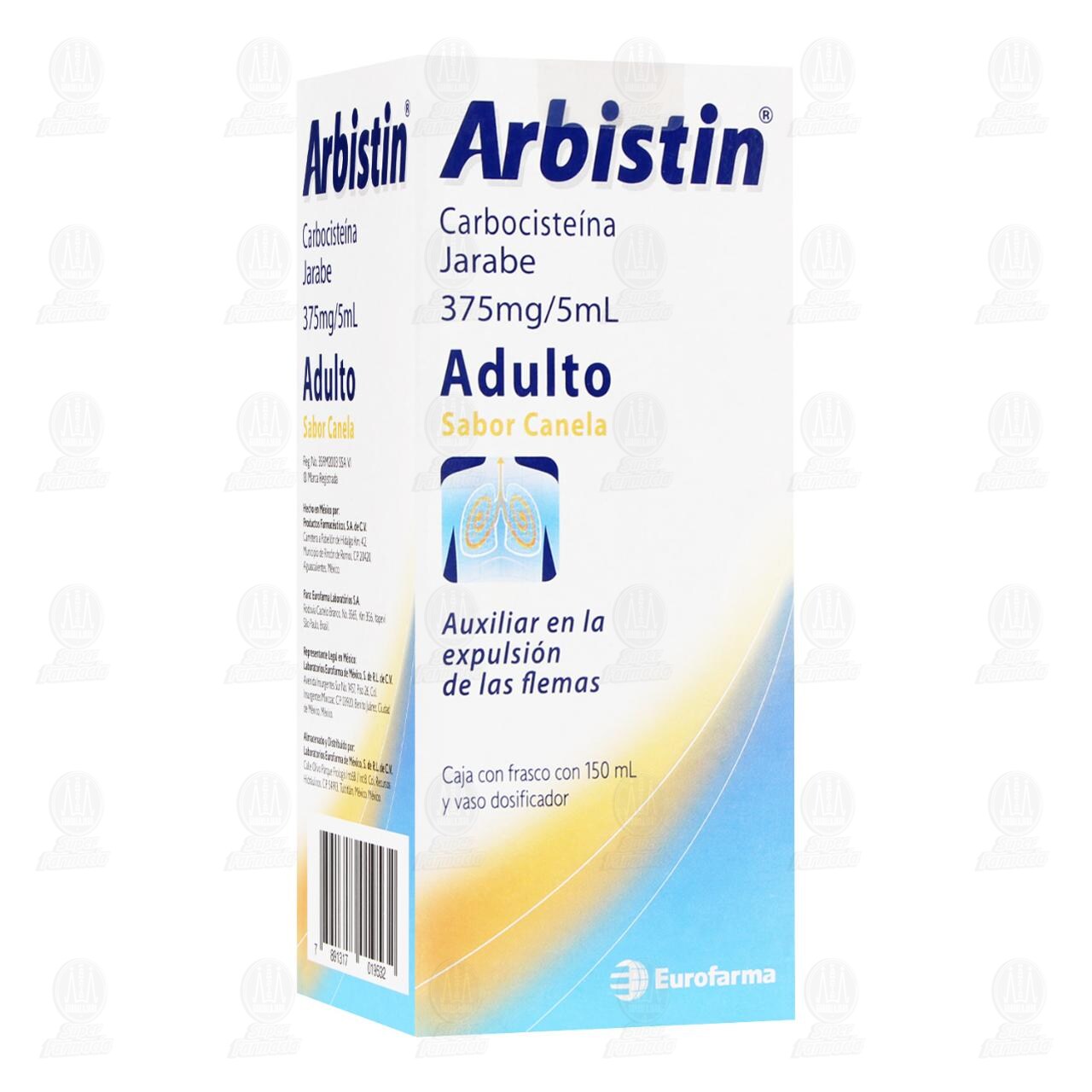 Arbistin Adulto 375mg/5ml Jarabe Sabor Canela, 150 ml. image number 0
