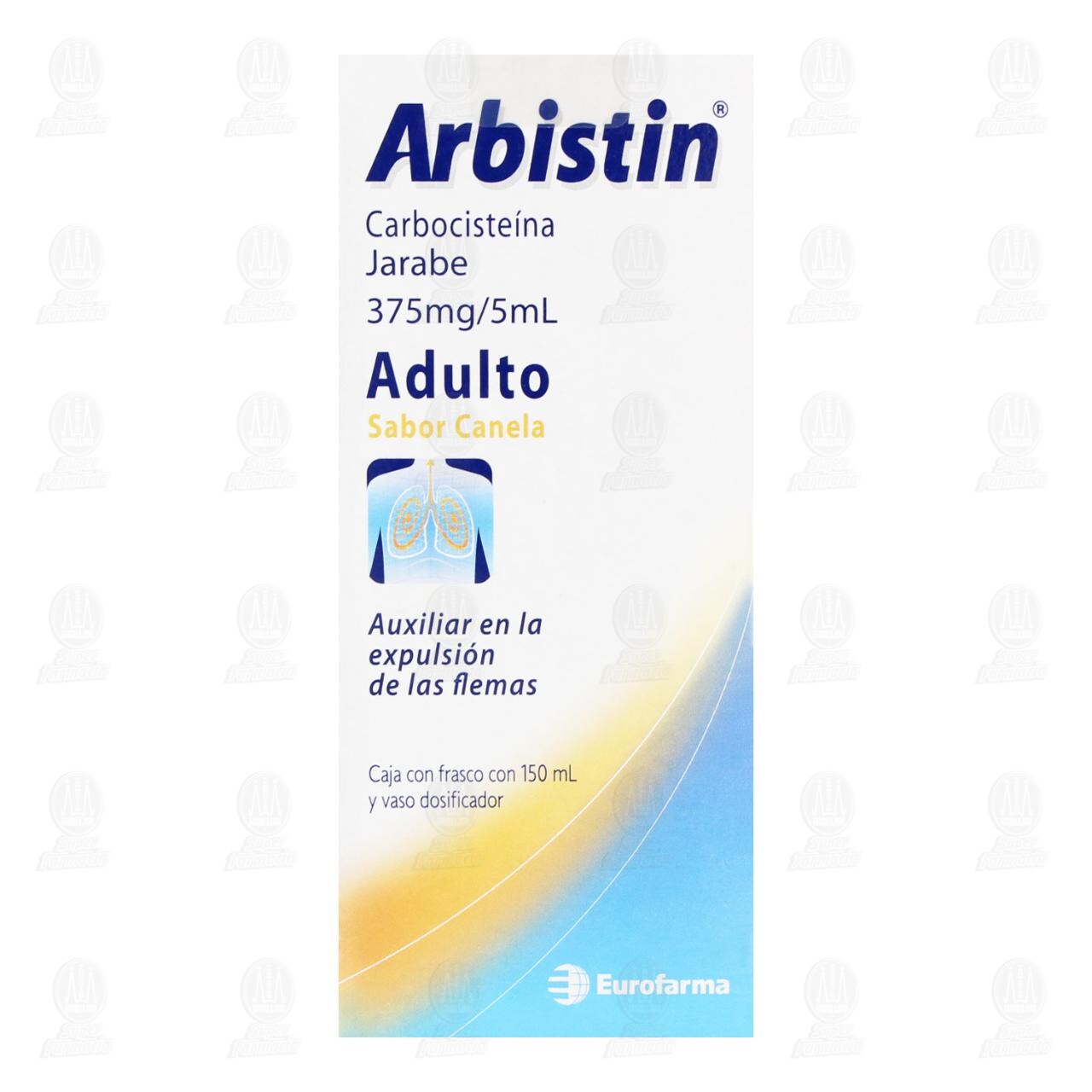 Arbistin Adulto 375mg/5ml Jarabe Sabor Canela, 150 ml. image number 1