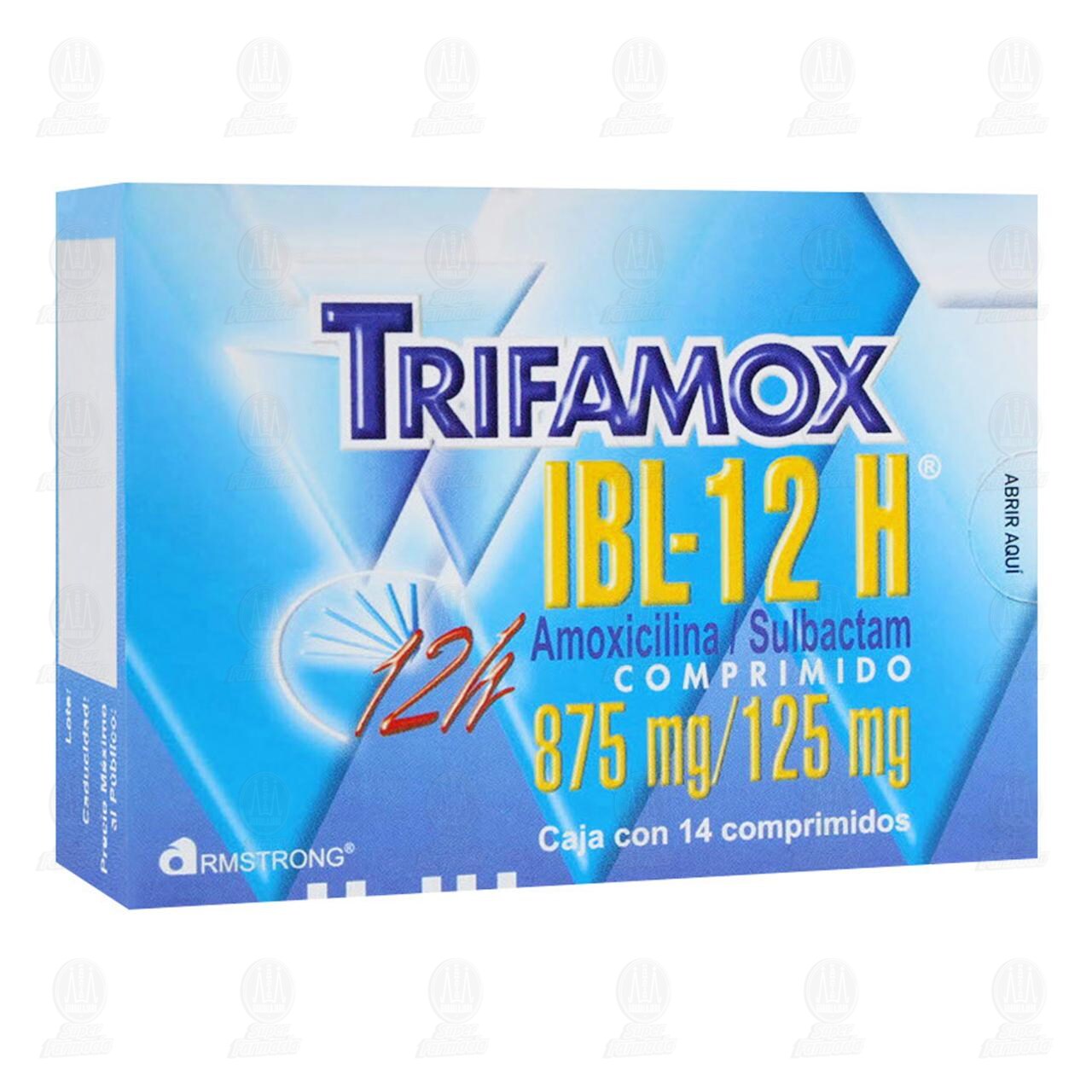 Trifamox IBL-12 H 875mg/125mg, 14 Comprimidos. image number 0