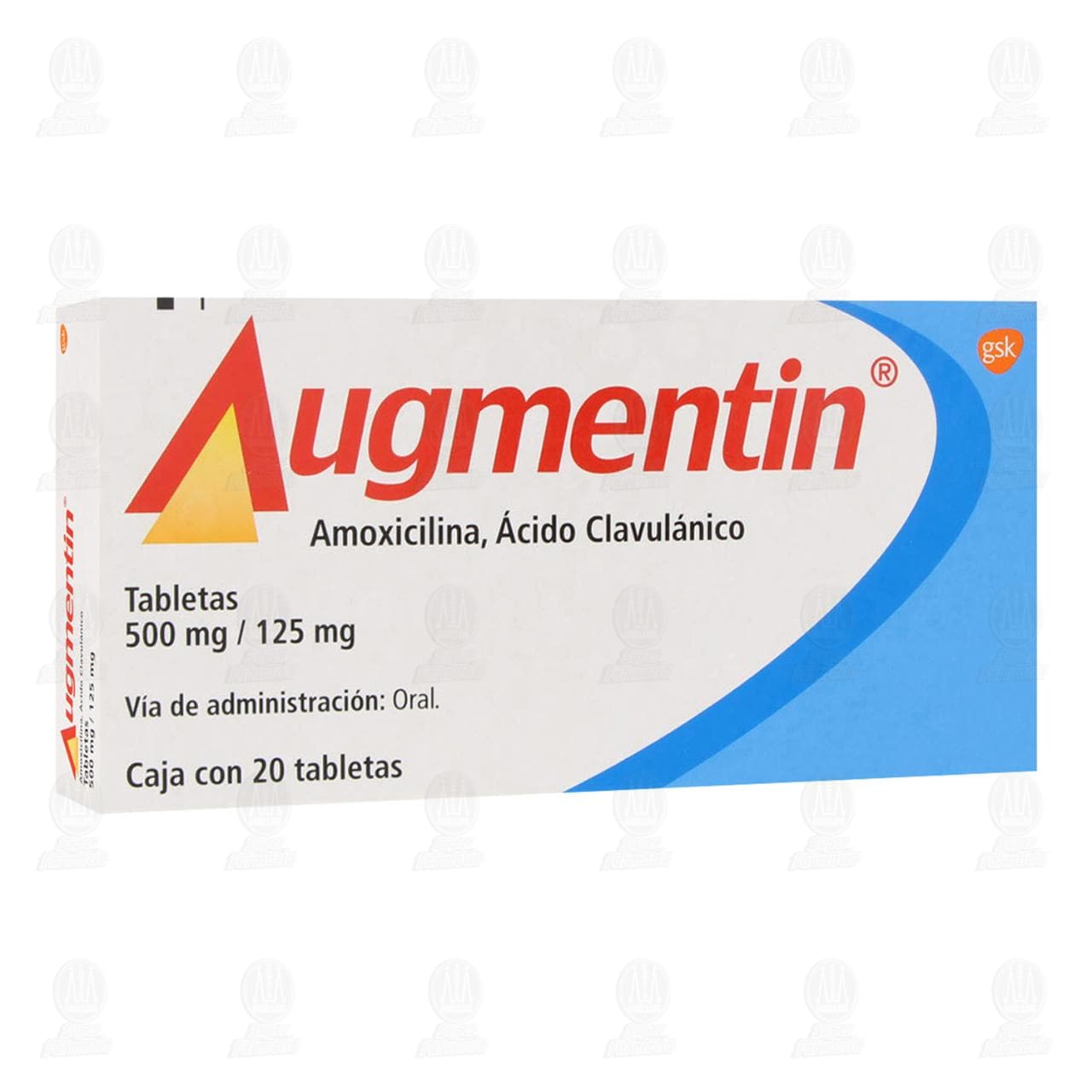 Augmentin 500mg/125mg, 20 Tabletas. image number 0