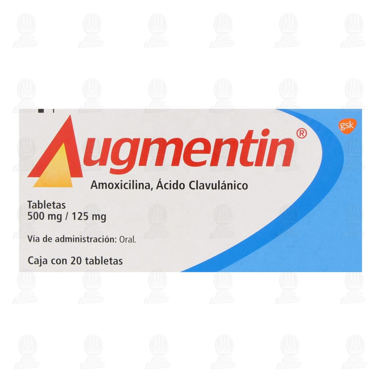 Augmentin 500mg/125mg, 20 Tabletas. image number 1