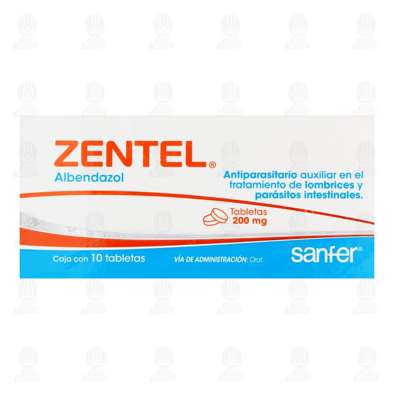Zentel 200 mg, 10 Tabletas. image number 1