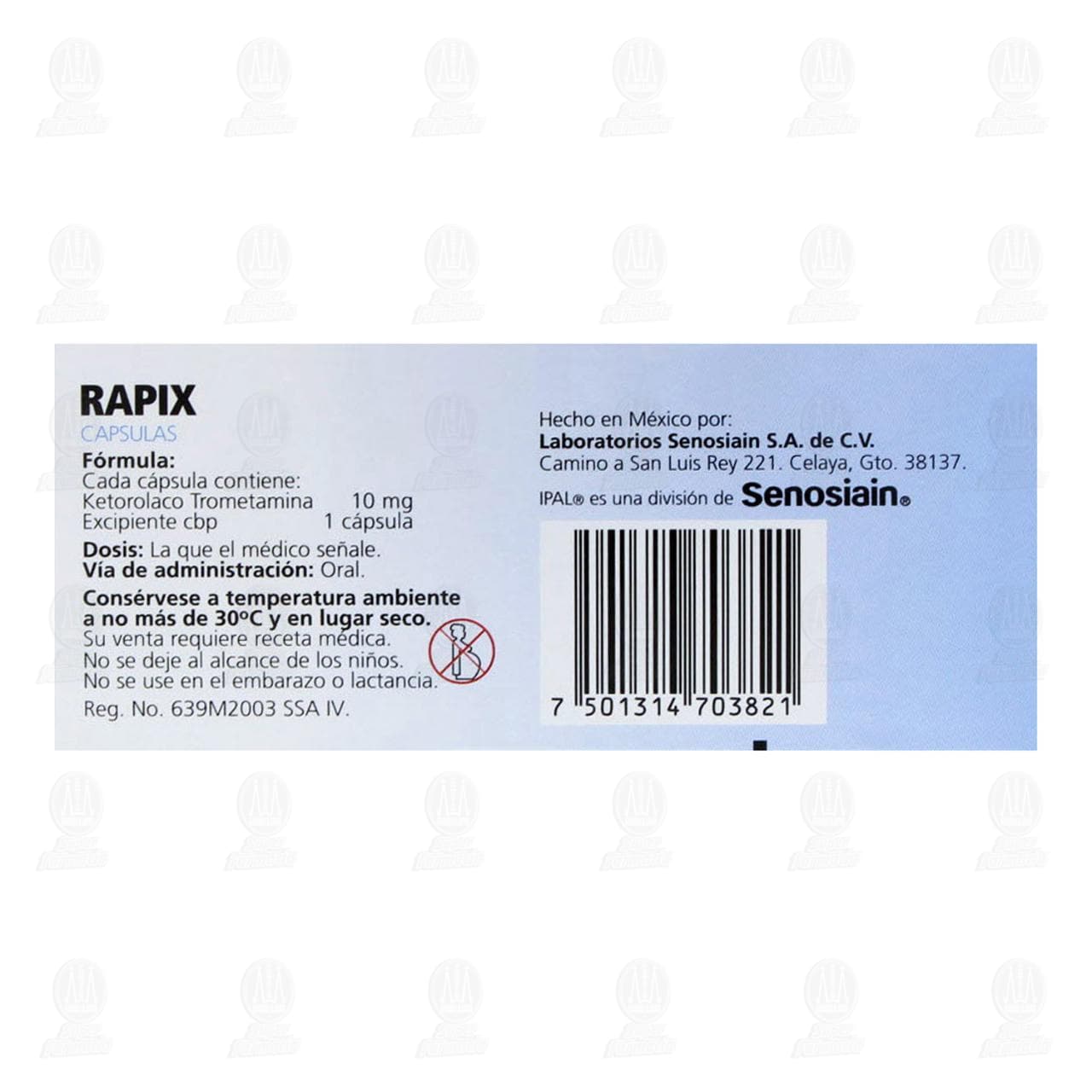 Rapix 10 mg, 10 C&aacute;psulas. image number 2