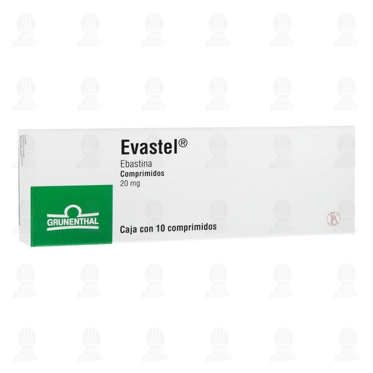 Evastel 20 mg, 10 Comprimidos. image number 0