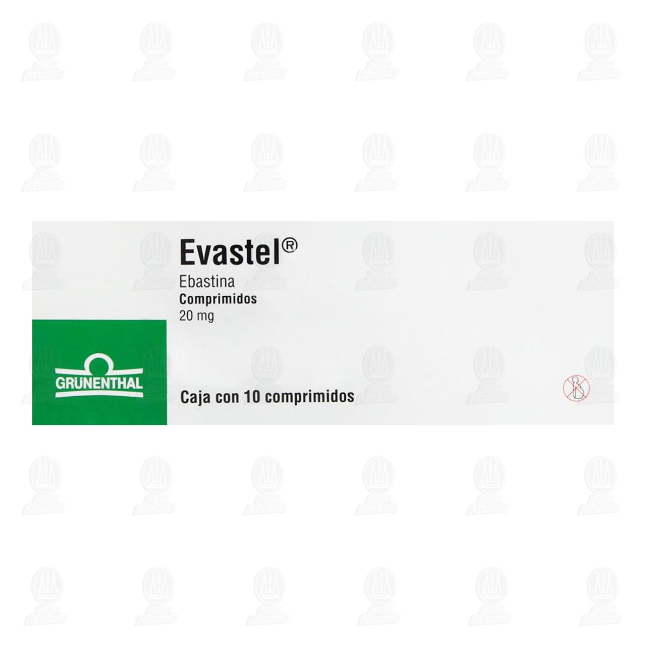Evastel 20 mg, 10 Comprimidos. image number 1