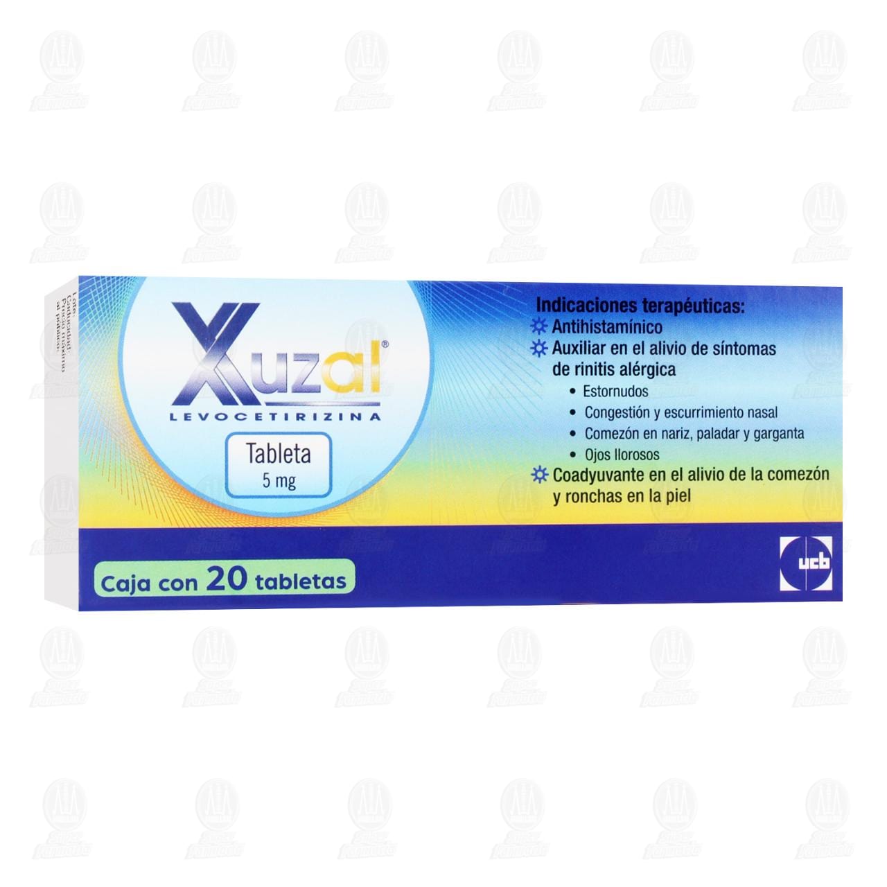Xuzal 5 mg, 20 Tabletas. image number 0