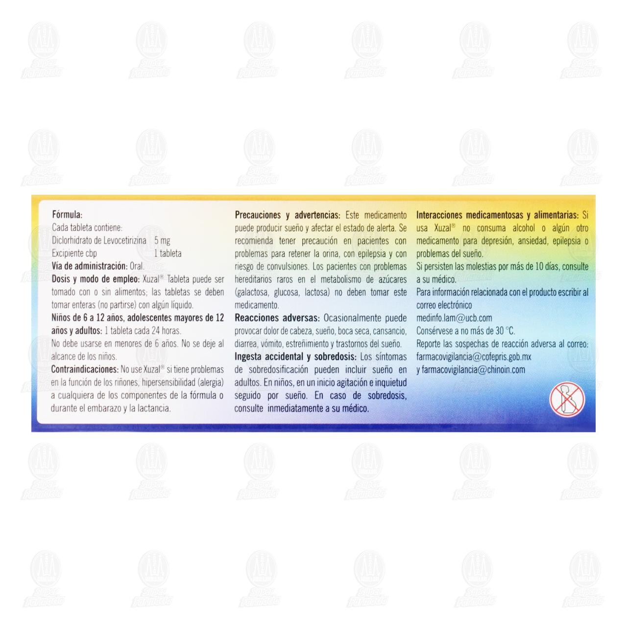 Xuzal 5 mg, 20 Tabletas. image number 2