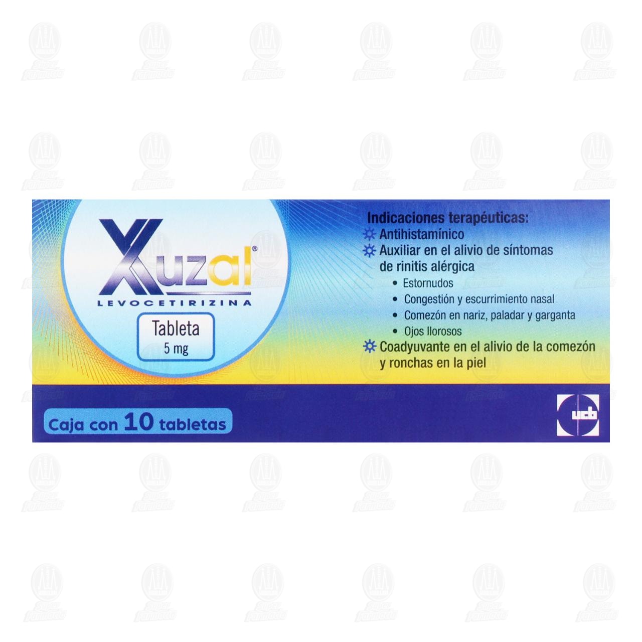 Xuzal 5 mg, 10 Tabletas. image number 1