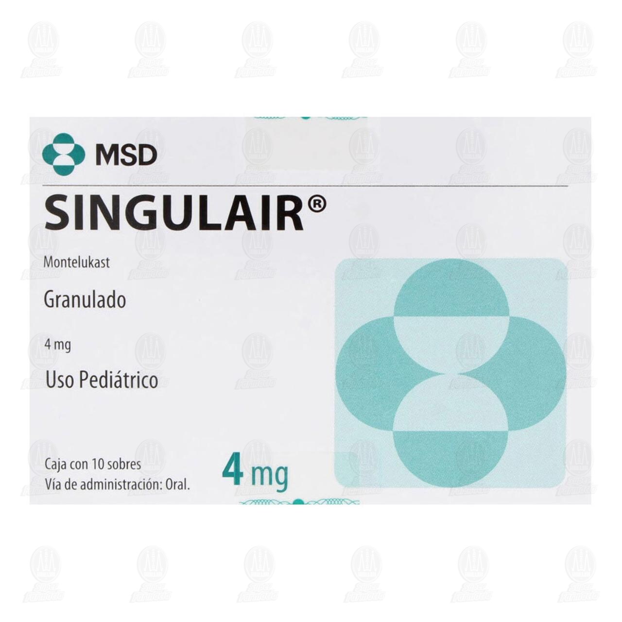 Singulair Pedi&aacute;trico 4 mg, 10 Sobres Granulado. image number 1