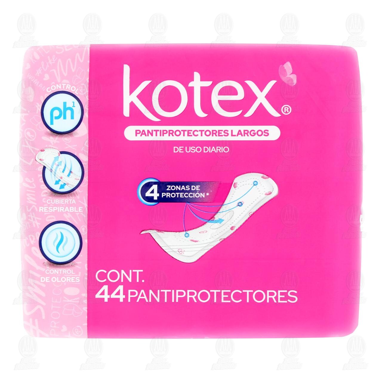 Pantiprotectores Largos Kotex Diarios, 44 pzas. image number 1