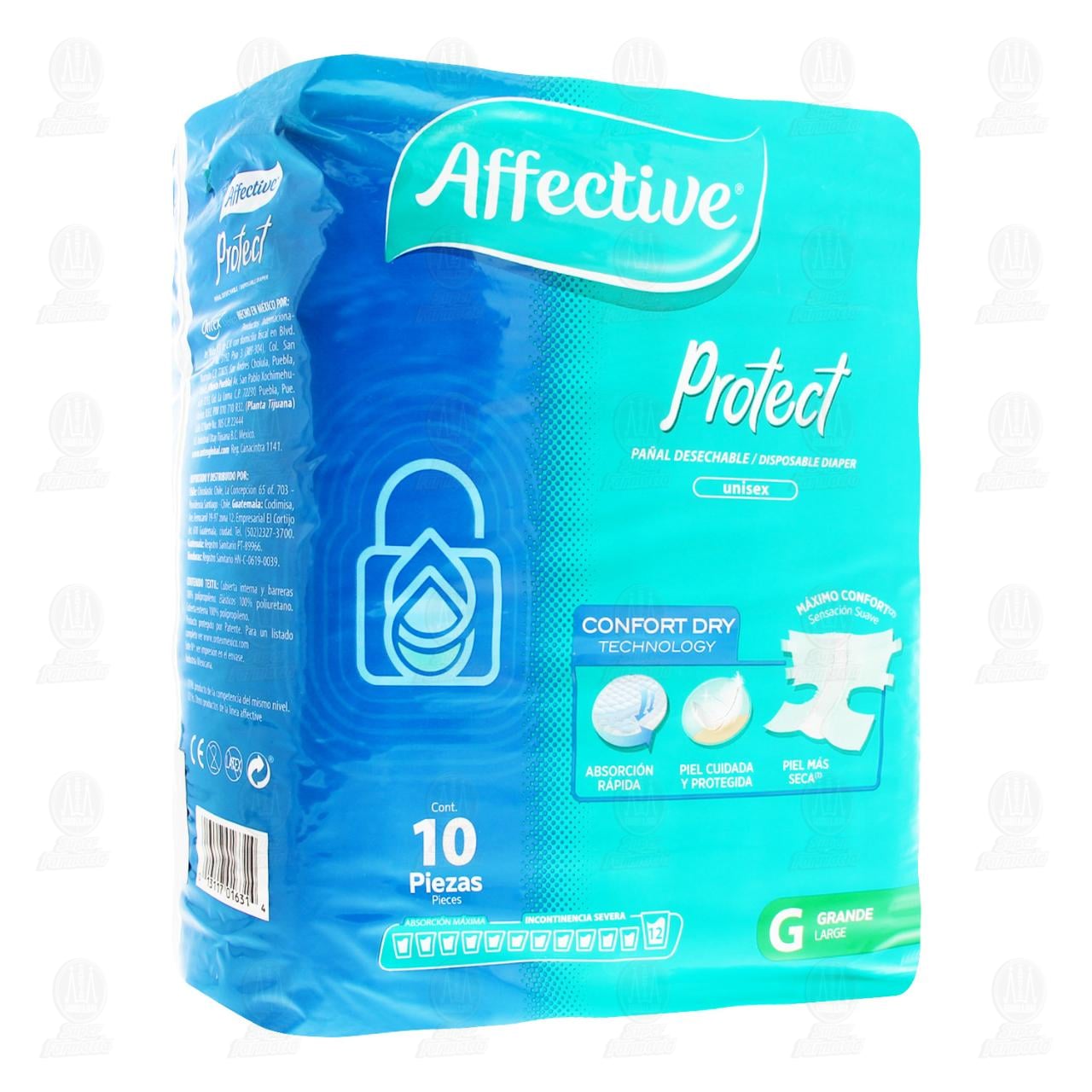 Affective Protect Pañal para Adulto Talla Grande, 10 pzas.