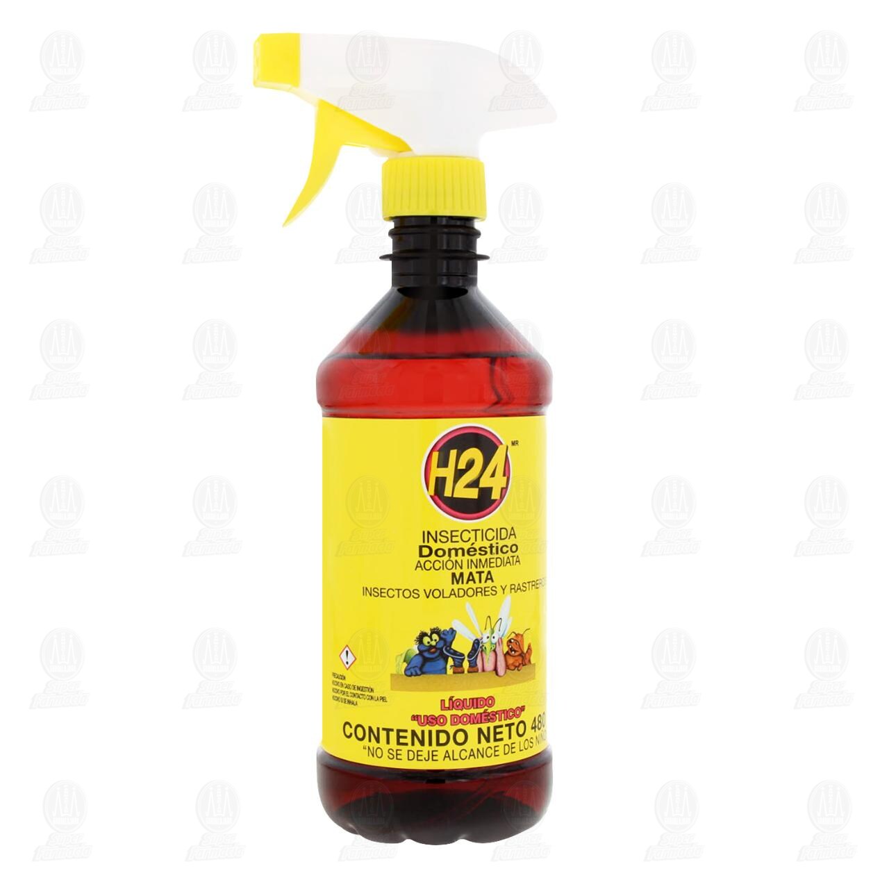 Insecticida Líquido H24 Doméstico Acción Inmediata, 480 ml.