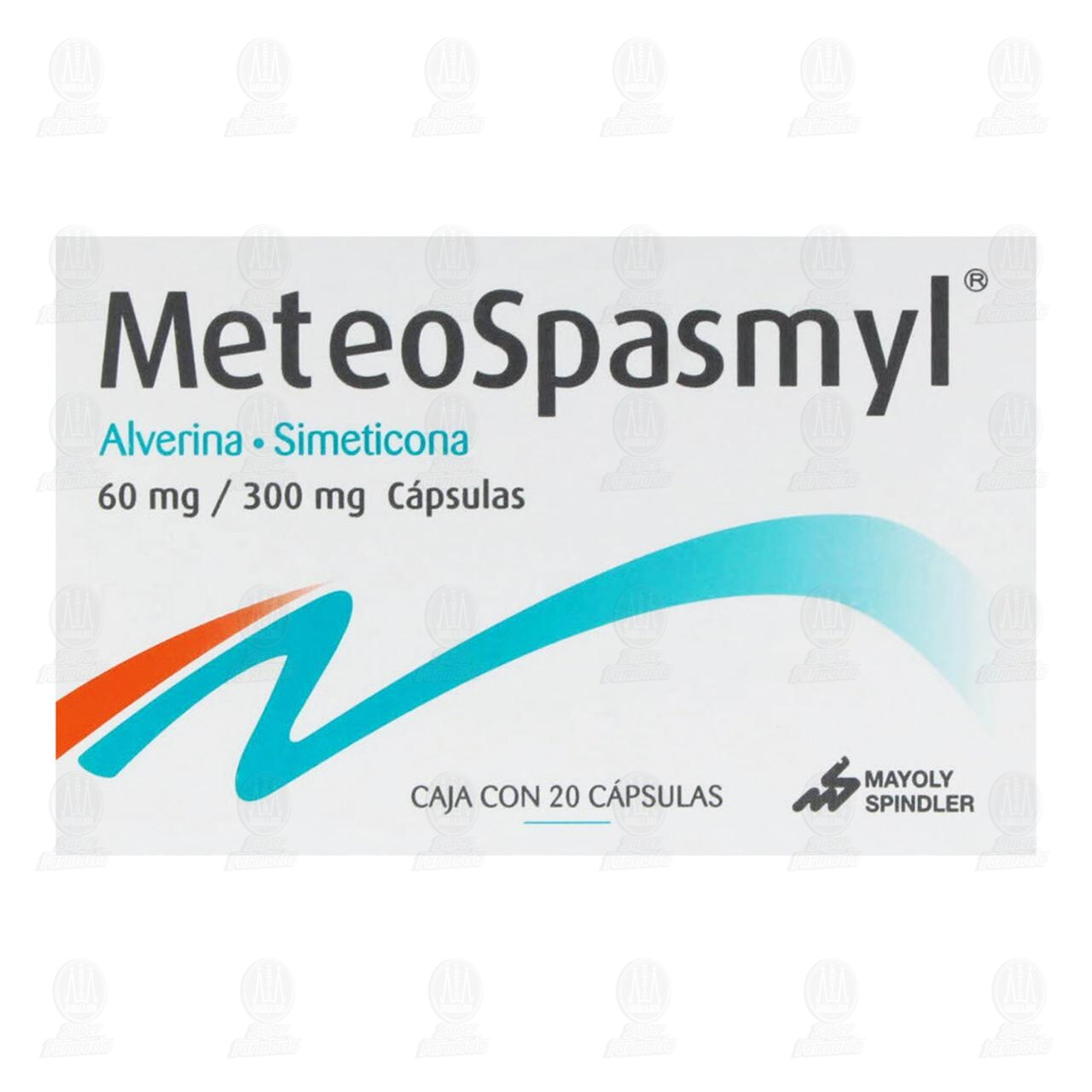Meteospasmyl 60mg/300mg, 20 C&aacute;psulas. image number 1