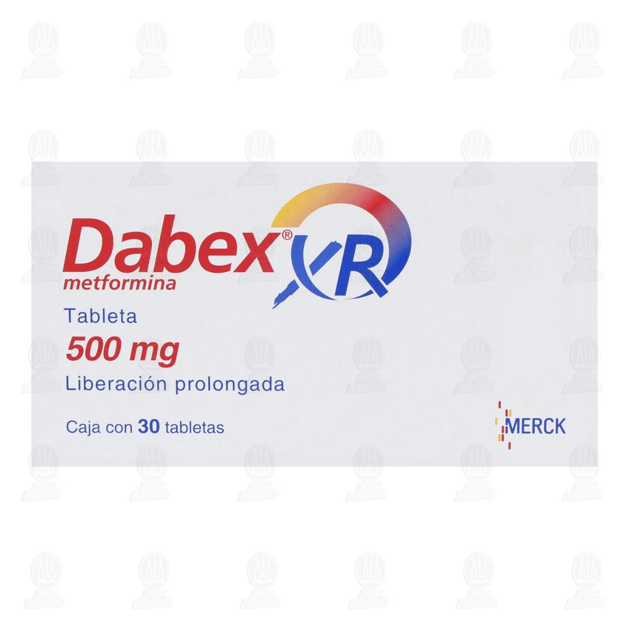 Dabex XR 500 mg, 30 Tabletas. image number 1