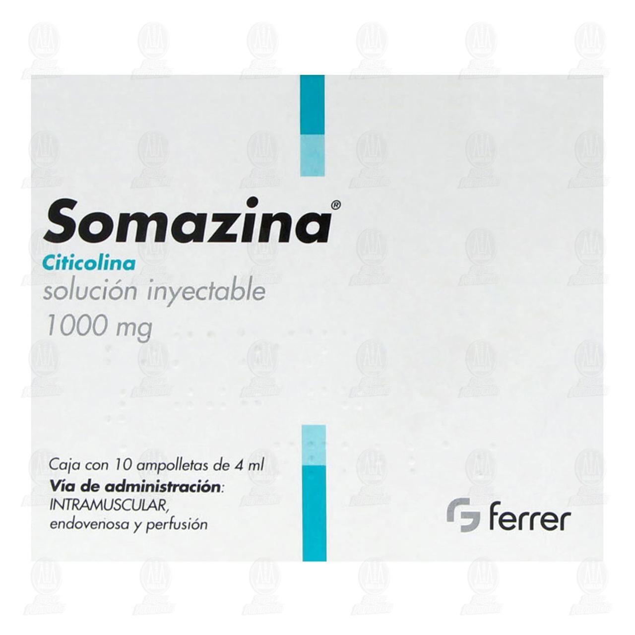Somazina 1000mg Soluci&oacute;n Inyectable 10 Ampolletas image number 1